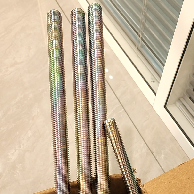 M16×300 碳钢8.8级蓝色PTFE涂层全螺纹螺柱 M16×300 碳钢8.8级蓝色PTFE涂层全螺纹螺柱